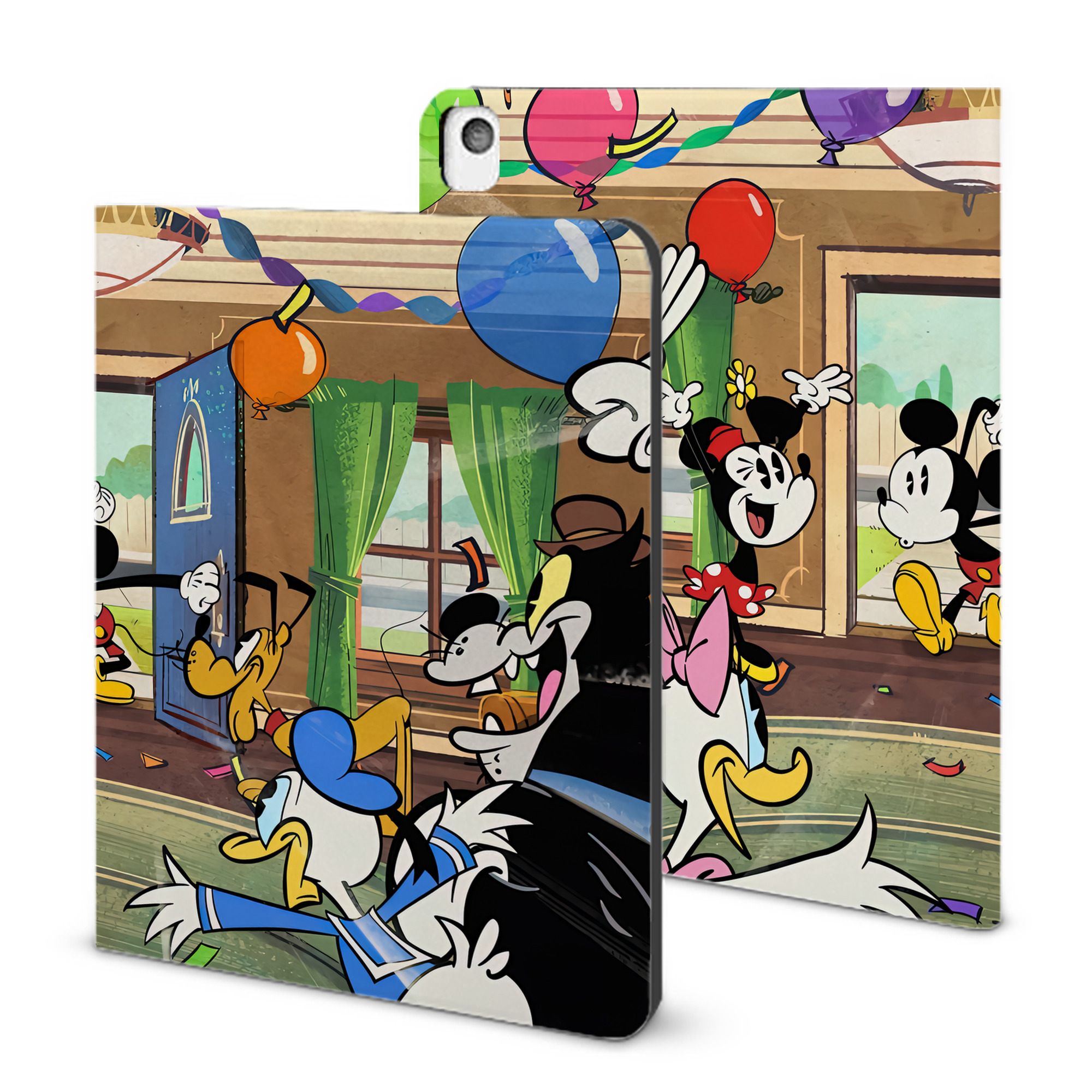 （画像用） ミッキーマウス Mickey Mouse IPadケース ペンホルダー付き ブックスタイルデザイン